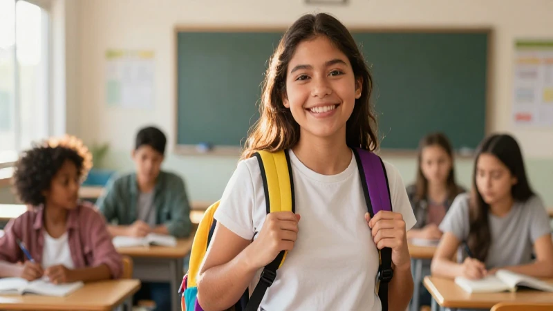 Estudiante mexicano feliz persiguiendo éxito y oportunidades