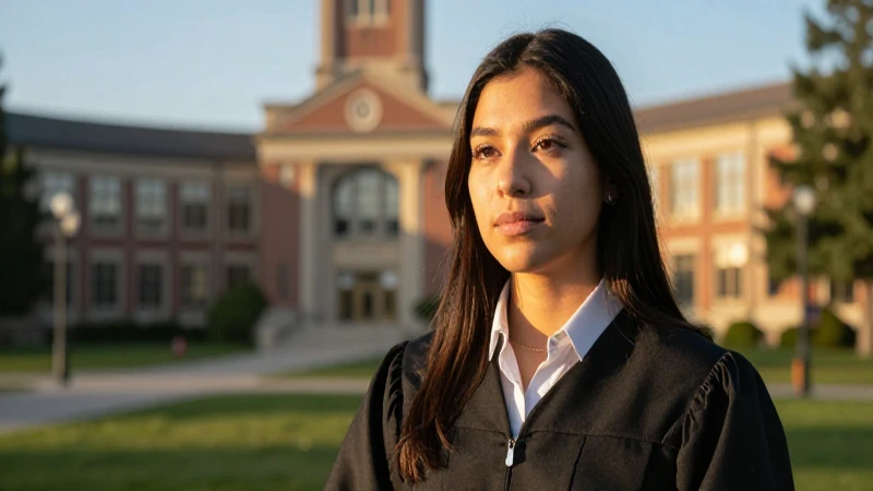 Estudiante mexicano ambicioso en hermosa universidad
