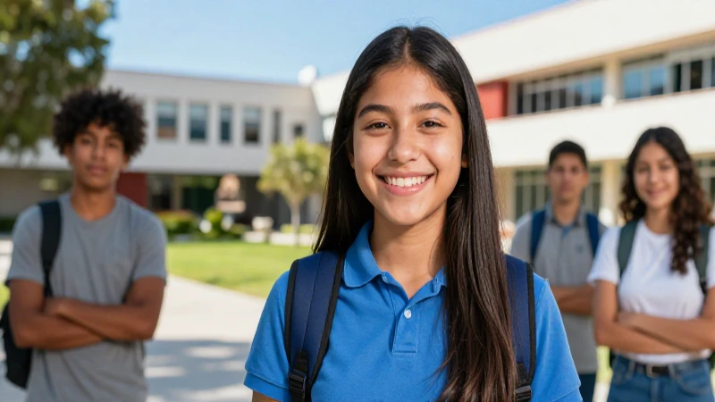 Estudiante mexicano sonríendo simboliza el éxito educativo