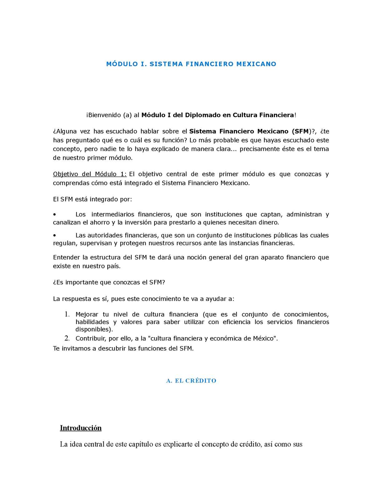 Recursos para el examen del diplomado en Condusef, módulo 2