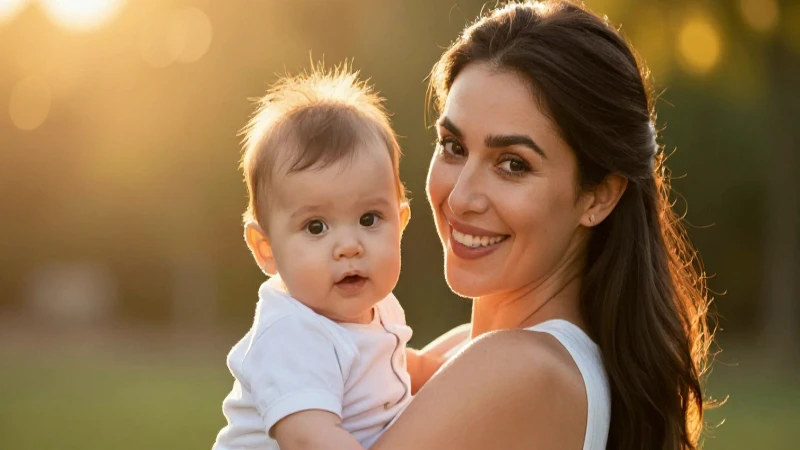Madre orgullosa y feliz con su niño