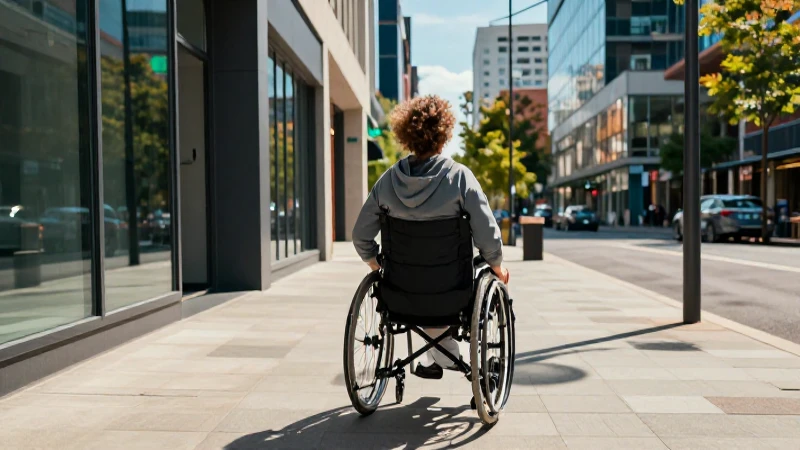 Persona empoderada en ciudad vibrante