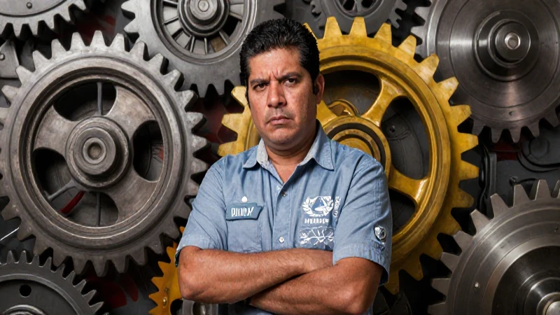 Trabajador mexicano enfrentando compleja burocracia