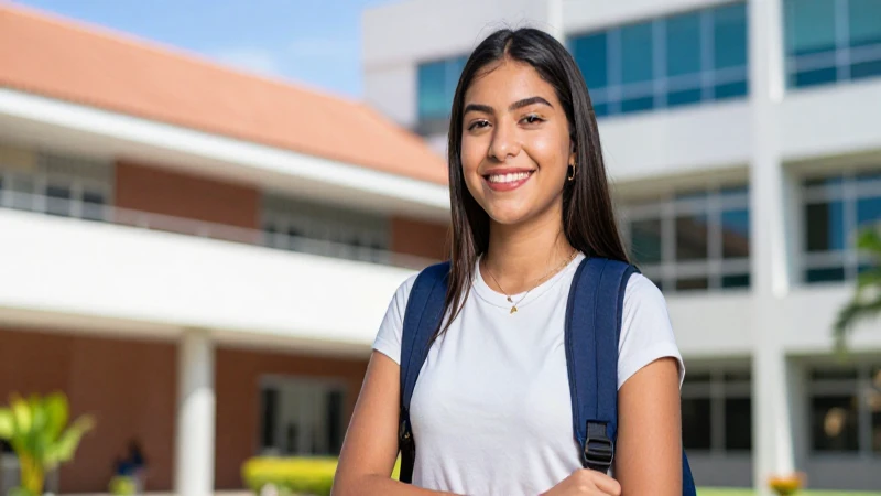 Estudiante mexicana brillante busca el éxito en la universidad