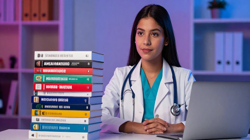 Estudiante mexicano de medicina enfocado en sus libros