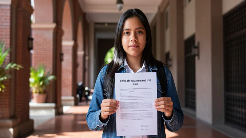 Estudiante mexicano solicita ficha en el IPN