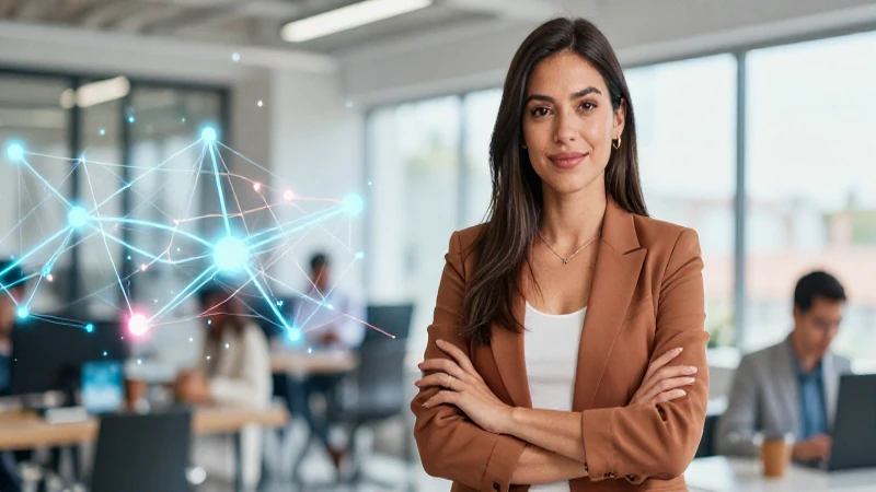 Emprendedor mexicano confiado en espacio de trabajo moderno