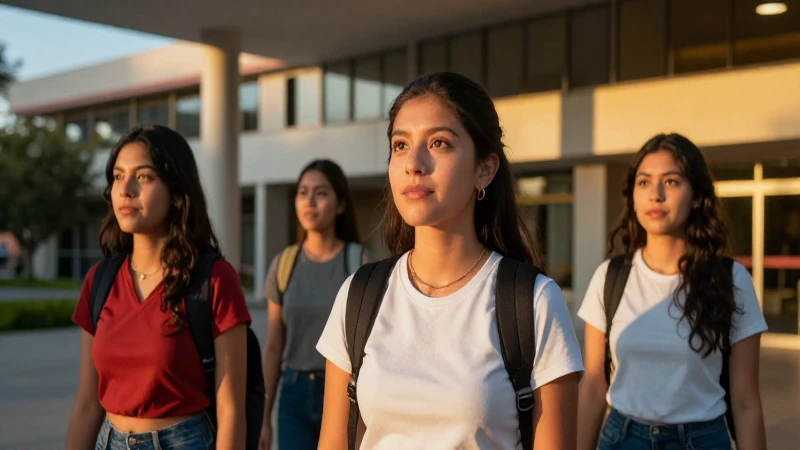 Estudiante mexicano vibrante en un campus moderno