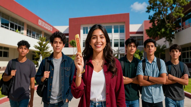 Estudiantes universitarios mexicanos logrando metas