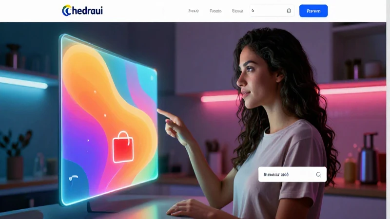 Mujer mexicana revisa interfaz digital en cocina moderna