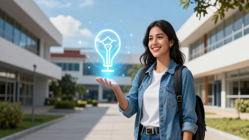 Estudiante mexicano con recursos de beca