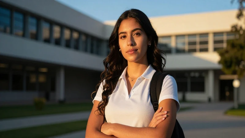 Retrato vibrante de estudiante mexicano profesional