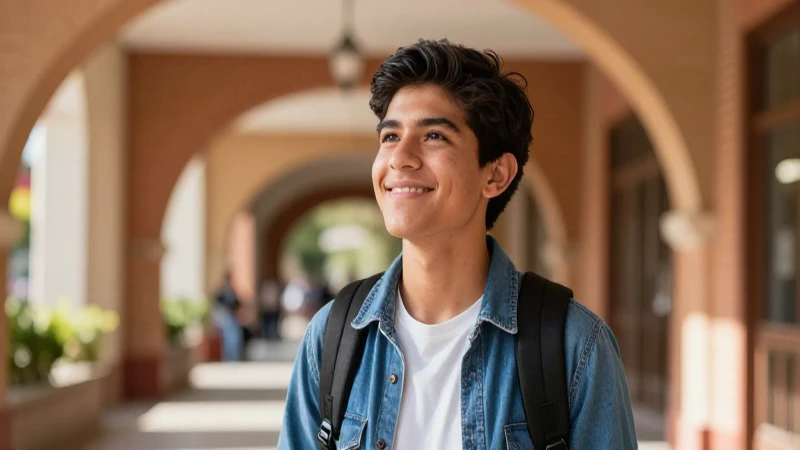 Joven estudiante mexicano, esperanza y luz académica