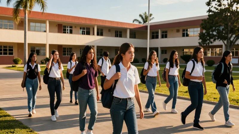 Estudiantes mexicanos en un campus vibrante y aspiracional