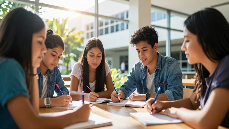 Jóvenes mexicanos estudian con éxito en su campus