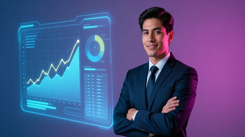 Éxito financiero moderno y profesional joven