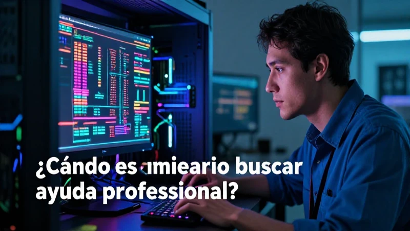 Busca ayuda profesional ante fallas complejas en tu computadora