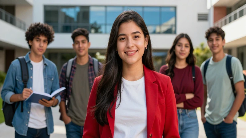 Retrato dinámico de estudiante mexicano