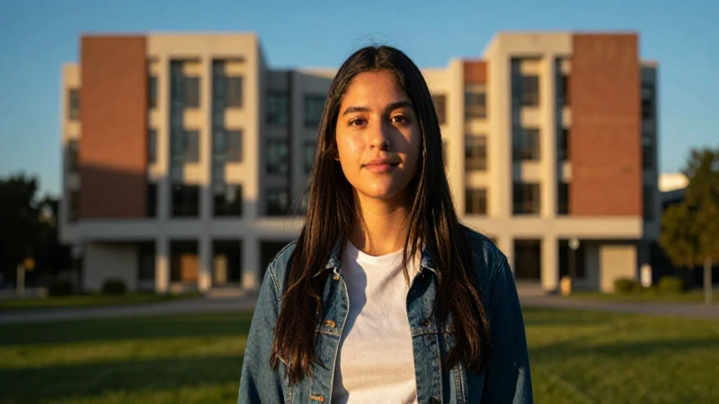 Retrato cinematográfico de estudiante mexicano