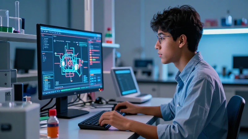 Retrato tecnológico de estudiante mexicano profesional