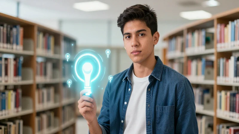 Estudiante mexicano en universidad moderna con logros brillantes