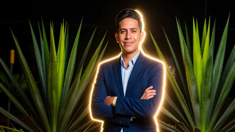 Profesional mexicano con estética vibrante y moderna