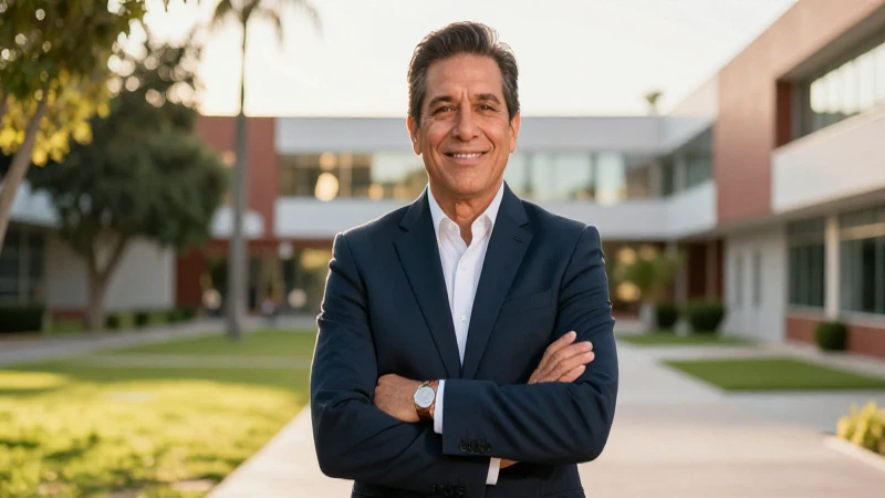 Profesional mexicano exitoso en entorno moderno