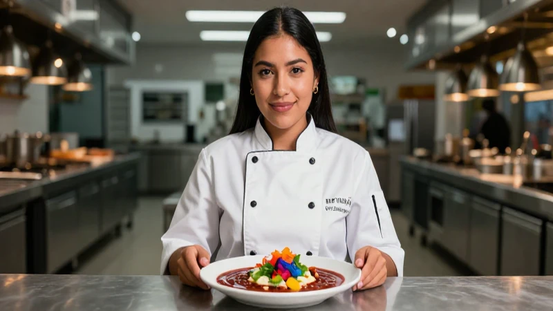 Chef mexicana presenta mole con estilo moderno