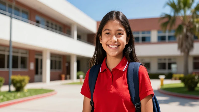 Estudiante sonríen simbolizan la oportunidad educativa