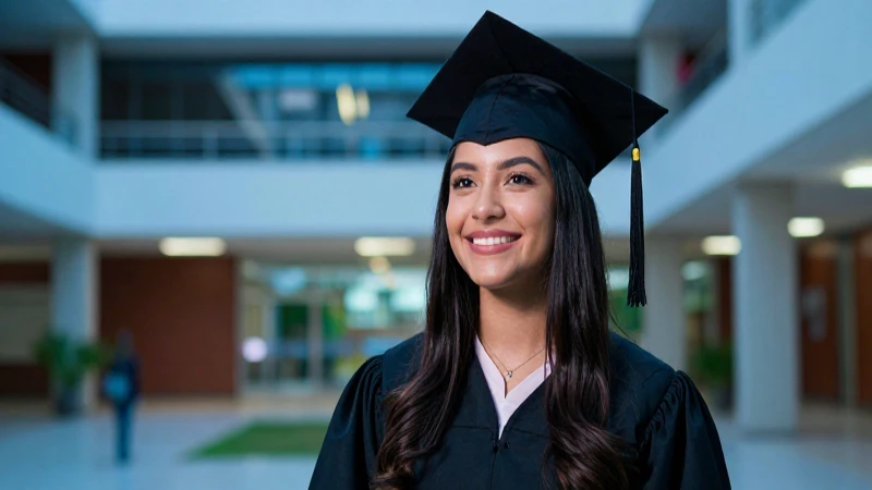 Joven estudiante mexicano sonríe con esperanza