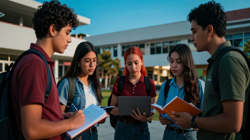 Estudiantes mexicanos colaboran con estilo moderno y vibrante