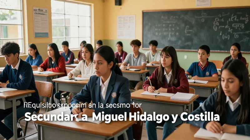 Requisitos de inscripción en la secundaria