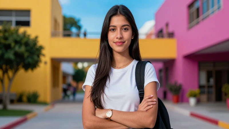 Joven mexicana exitosa en la universidad