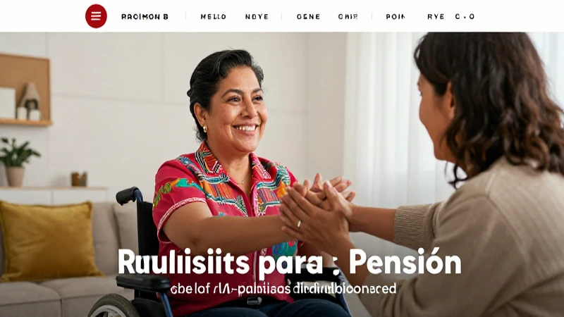 Requisitos para la pensión por discapacidad