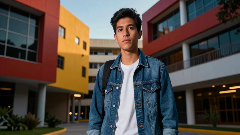 Joven mexicana, campus dinámico y arquitectura moderna