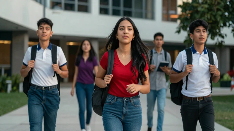 Estudiantes exitosos en vibrante campus mexicano