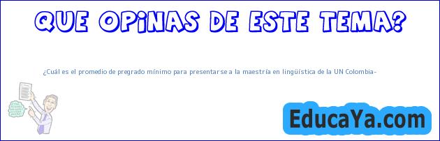 requisitos minimos de promedio para una maestria cual es el minimo