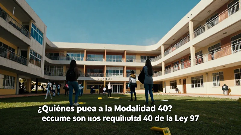 Modalidad 40: Requisitos y acceso