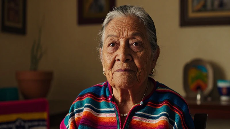 Retrato hiperrealista de una anciana mexicana digna