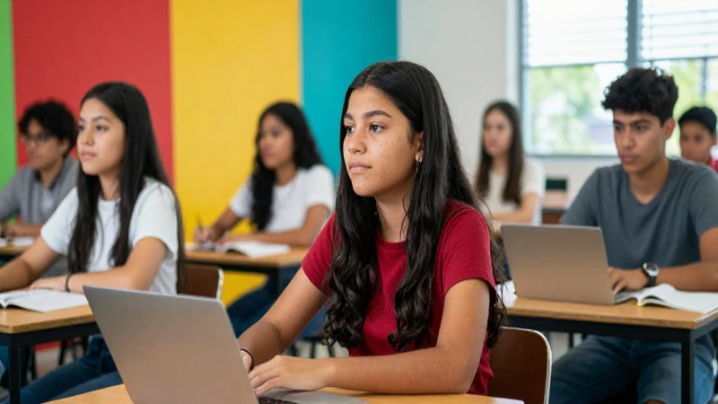 Joven estudiante mexicano en futuro vibrante
