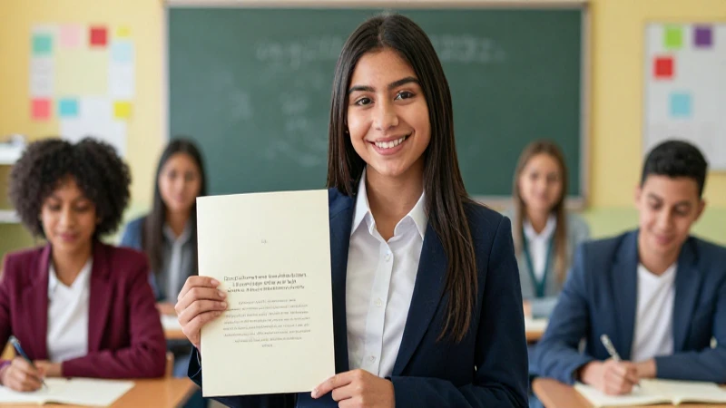 Estudiante mexicano feliz con diploma