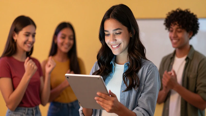 Estudiante mexicano aprende en tablet