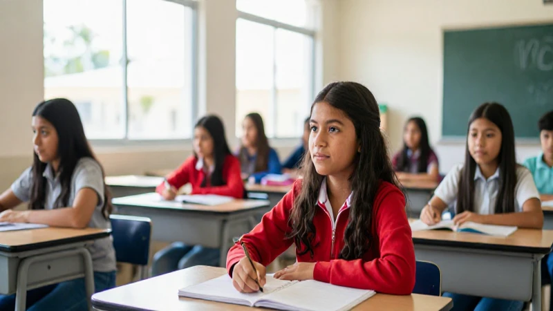 Vibrante foto de estudiantes mexicanos en aula