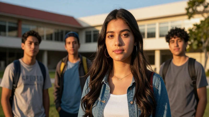 Estudiante mexicano motivado con estética cinematográfica
