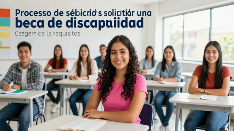 Estudiante sonriente aplica a beca de discapacidad