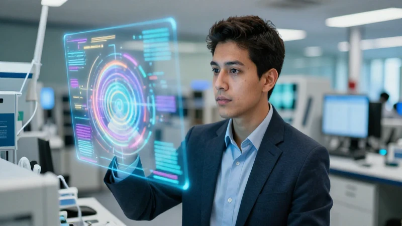 Joven doctora mexicana observa datos holográficos
