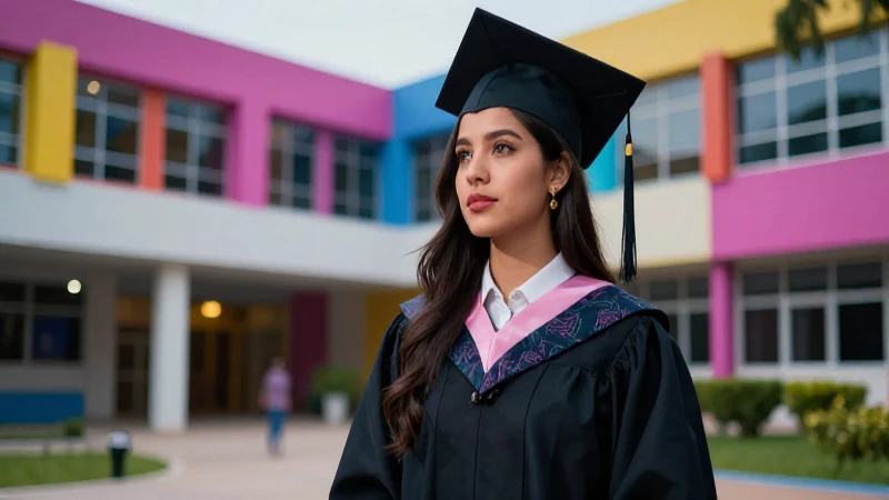 Graduación mexicana vibrante y moderna