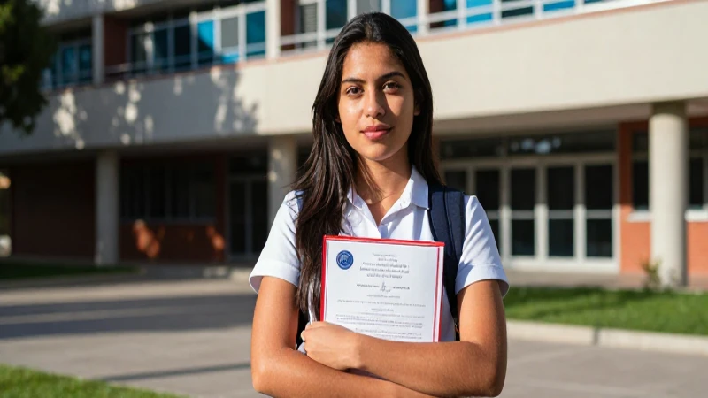 Joven mexicana estudiando con éxito