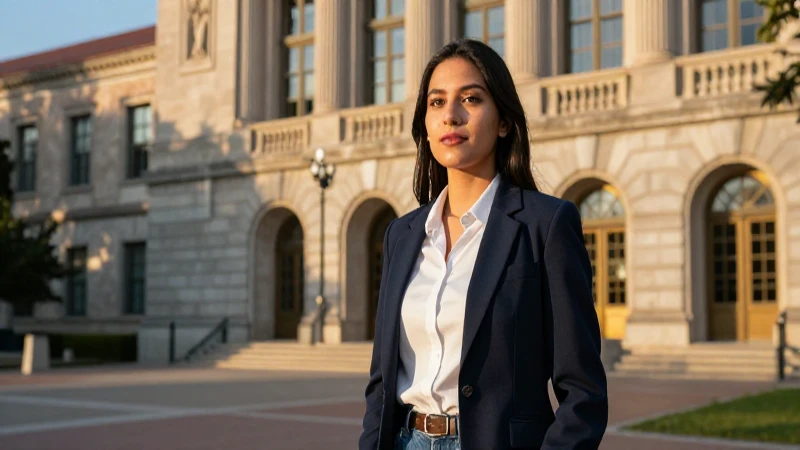 Estudiante mexicano ambicioso en campus universitario