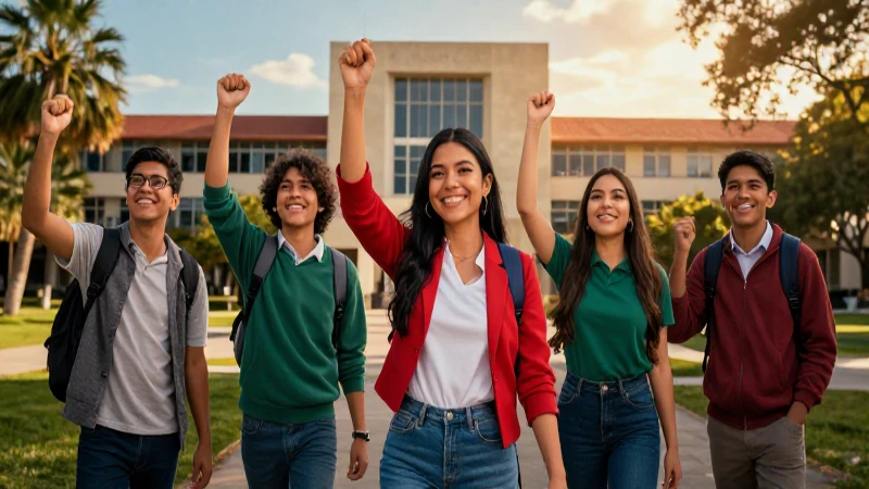 Estudiantes mexicanos celebran éxito en campus moderno